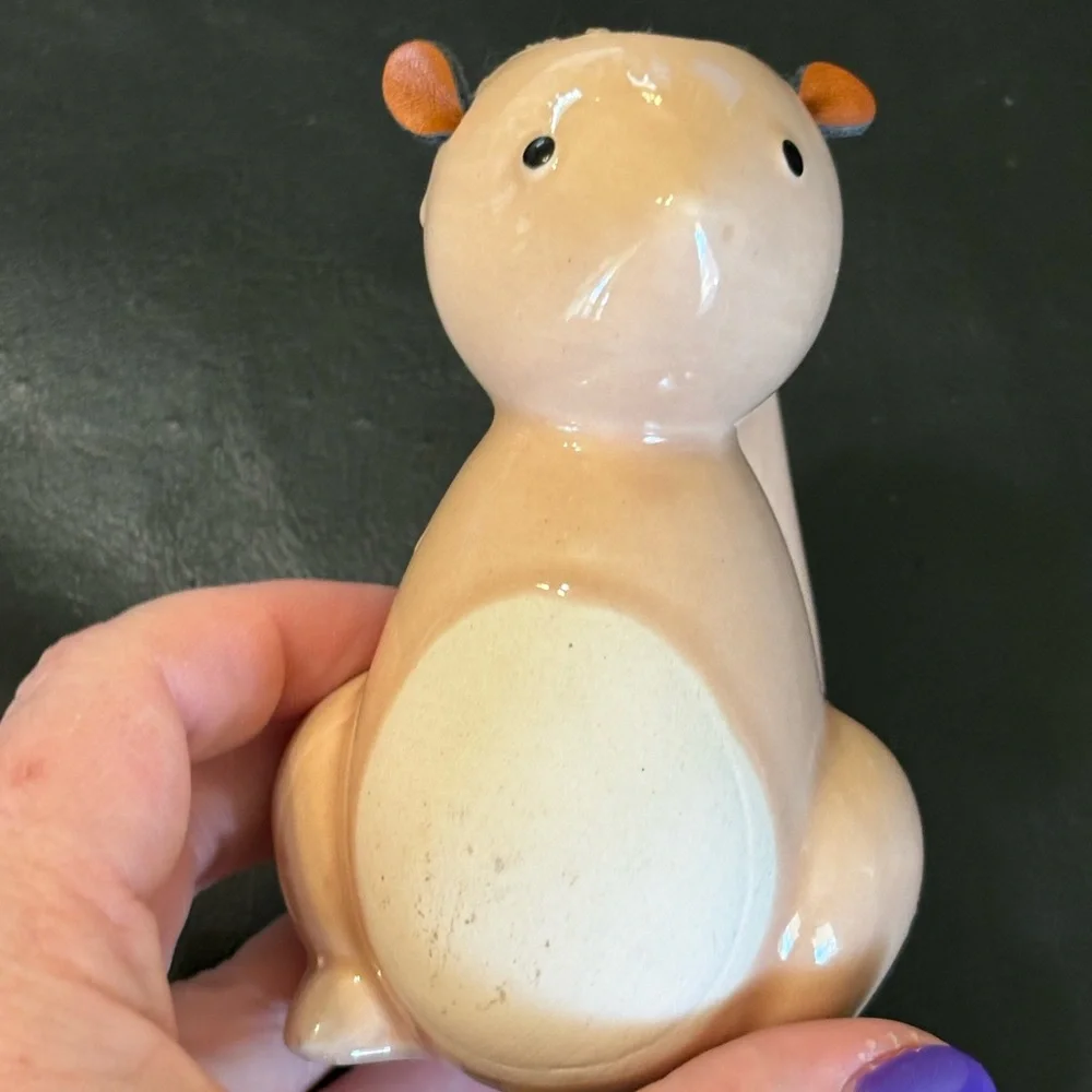 Ceramic squirrel air plant planter